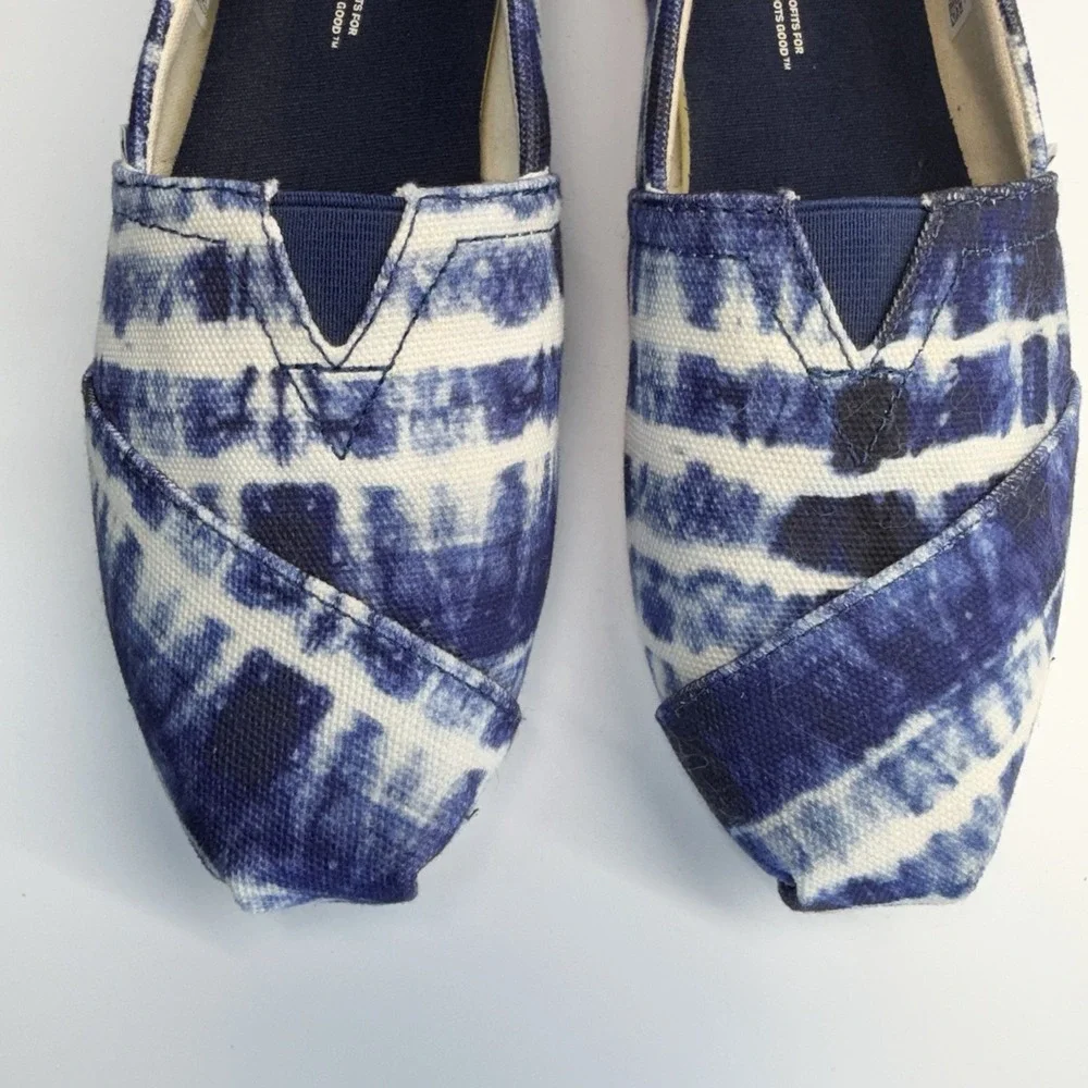 TOMS‎ Women's Alpargata Flats Navy Tie Dye Size 7